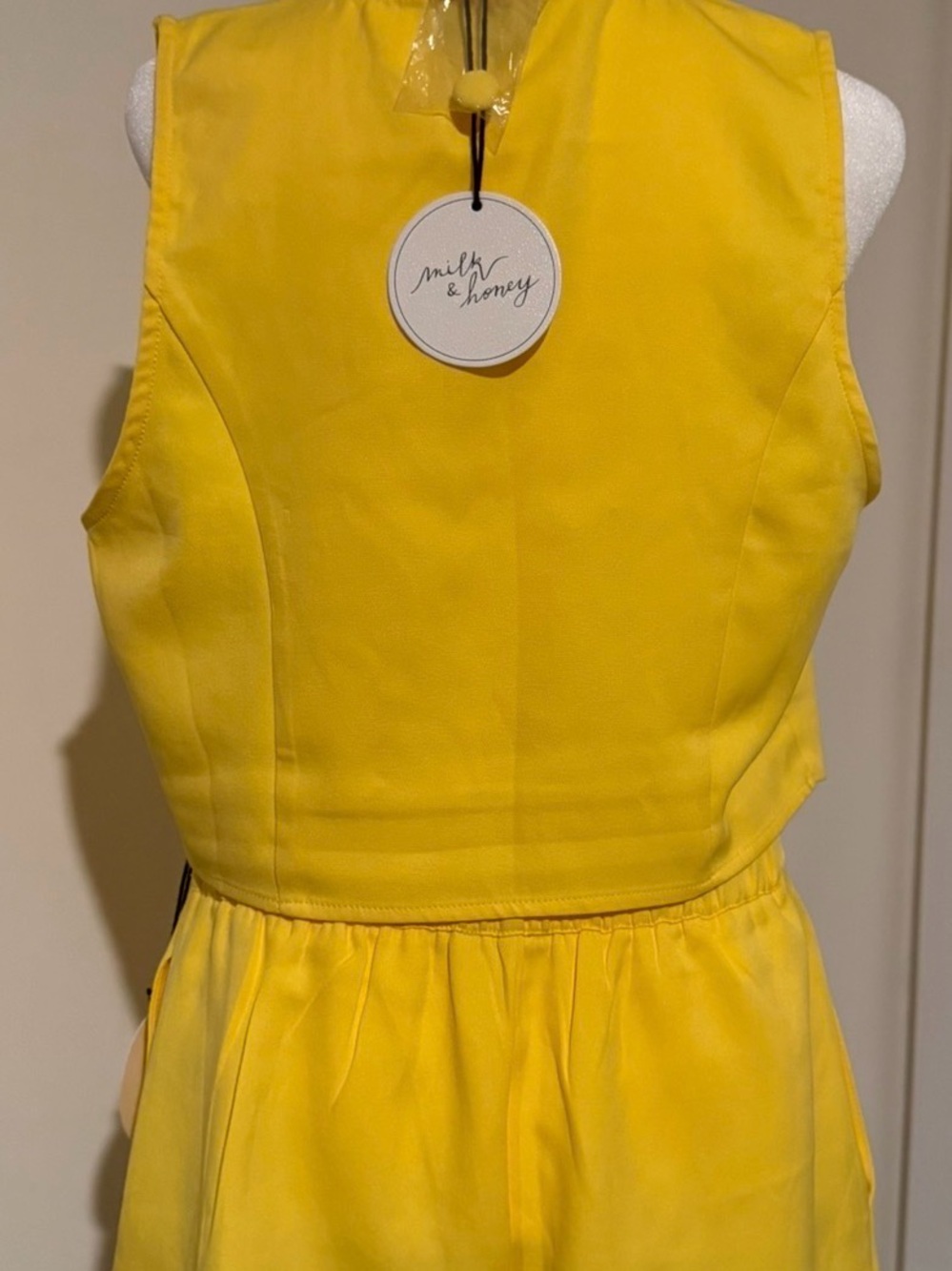 Bright Yellow Sleeveless Vest & shorts Set - Women's Two-Piece - Picture 3 of 6